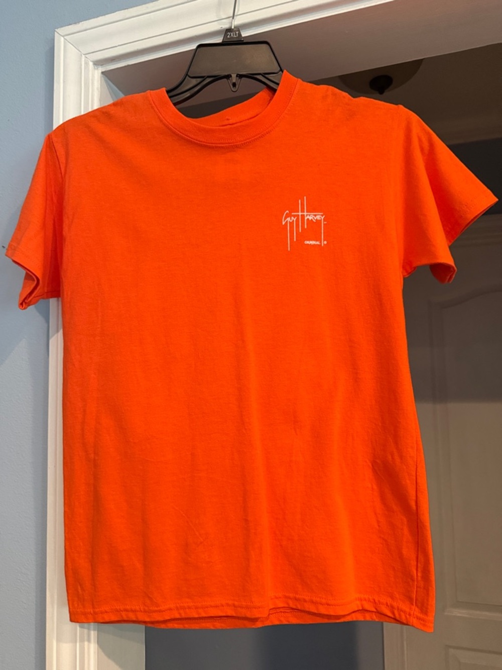 Guy Harvey Bright Orange Short Sleeve Logo Tee